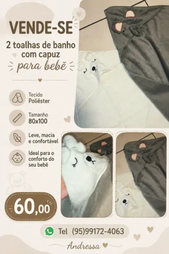 Toalhas de banho para bebê