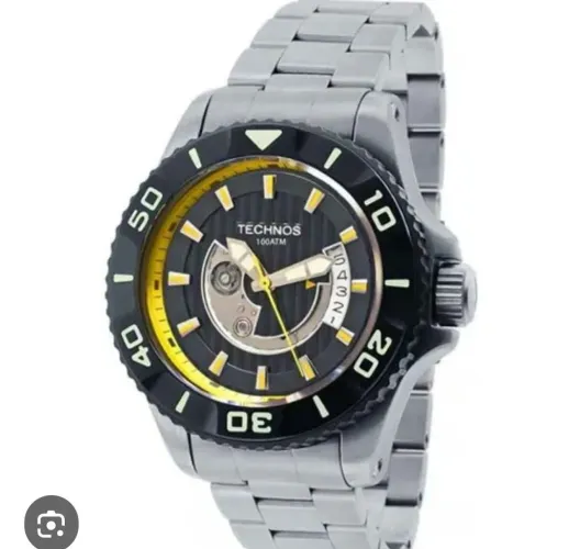 Relógio Technos Masculino Acqua Automático 8215AH/5Y *Scuba-Titânio-Safira