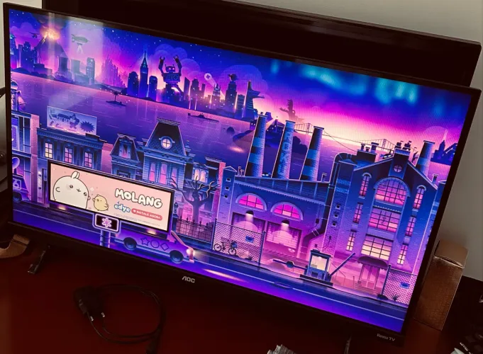 Smart TV AOC 32 tela com bordas infinitas