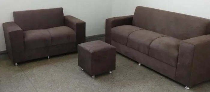 Sofá 2 e 3 assentos Suede D33 Duravel Confortável Promoção