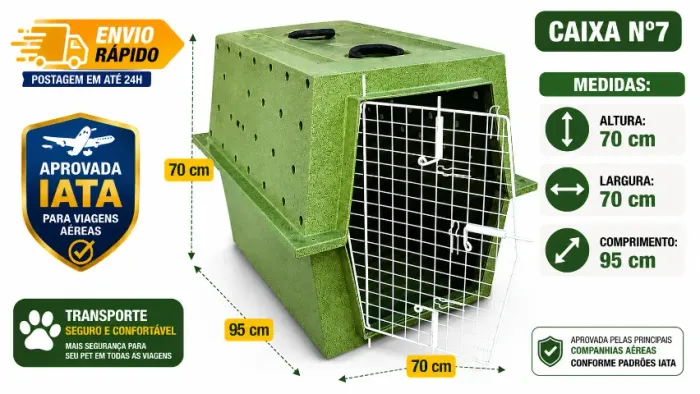 Caixa De Transporte de Animais 300l -nº6 -padrão IATA