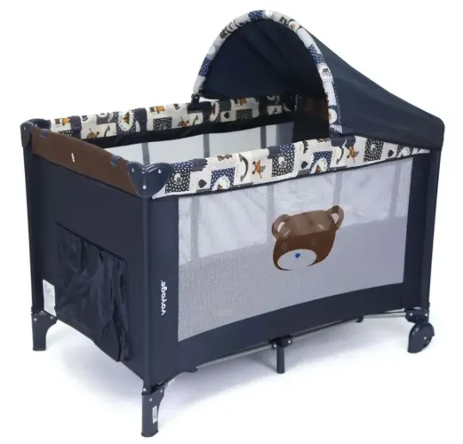 Berço Cercado Desmontável Voyage Funny 0 Aos 15kg - Azul
