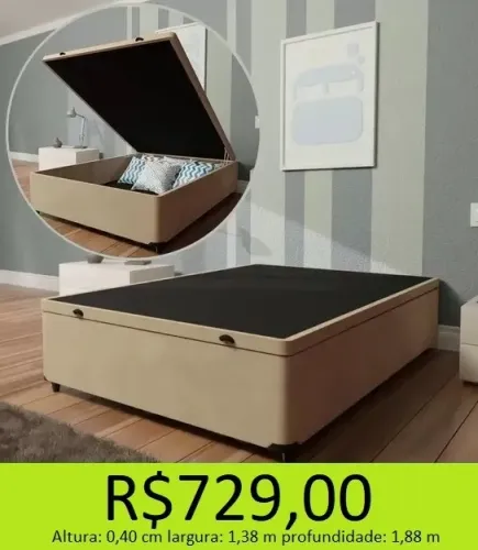Base baú ultra reforçada - A combinação entre elegancia e praticidade