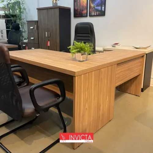 MESA EM L COM GAVETAS 150CM PARA ESCRITÓRIO/HOME OFFICE