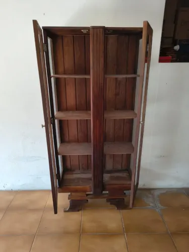 Cristaleira madeira rústica 0,80Lx1,70hx0,40P