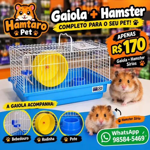Gaiola + Hamster 