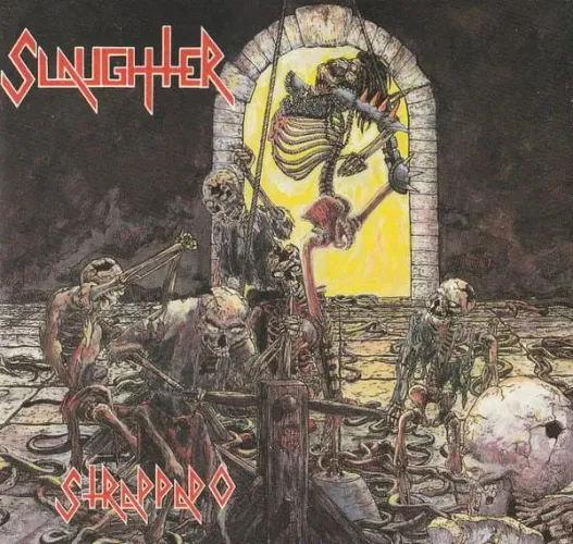 Slaughter - Strappado + Not Dead Yet 1992 CD import Headache Records Obituary Hellhammer