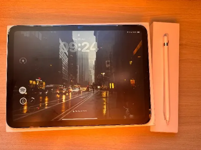 Ipad 10 64gb + apple pencil lighting + caixas