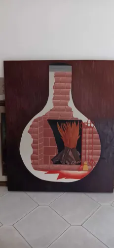 Quadro pintura a óleo 1980 impecável!