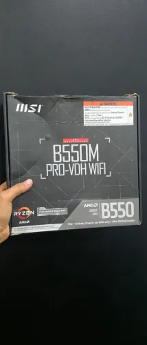 Vende novo lacrado Placa Mae Msi B550m Pro-vdh Wifi Ddr4 Socket Am4 Cor Preto
