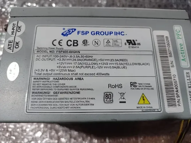 Fonte Atx Fsp Group Fsp400-60ghn 400w Cinza