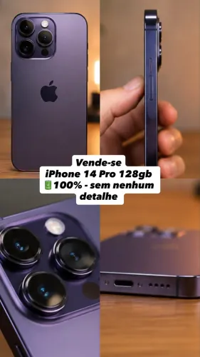 iPhone 14 Pro roxo profundo 128gb