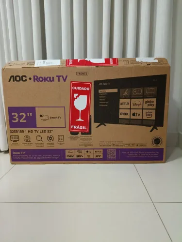 TV AOC smart HD led 32" Roku tv, nova na caixa.