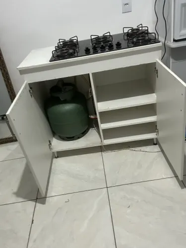 Fogão cooktop com móvel