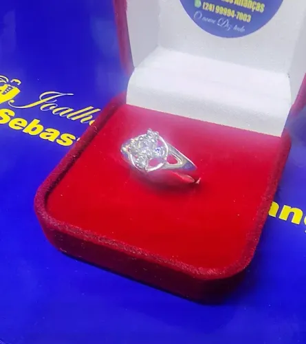 Anel Prata 950 Pedras Zircônia 2 mm Peso 2.16 Gramas 10 mm