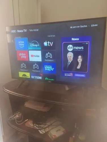 Tv AOC Roku tv 32 polegadas novíssima zerada super barata completa 