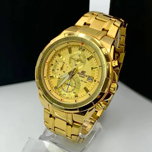 Relógio Masculino Edifice Dourado Modelo Funcional Luxo Premium!!