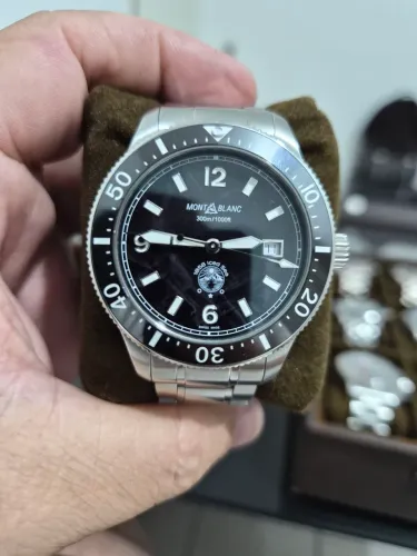 Relogio Automático Montblanc 1858 Iced Sea Diver 300m Completo