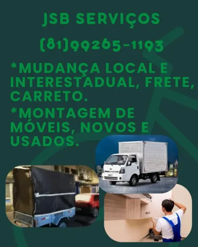 Mudança frete, carreto Recife Olinda Candeias