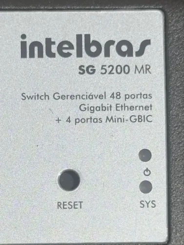 Switch Gerenciável Intelbras Sg5200 Mr 48 Portas 4 Mini Gbic (Usado)