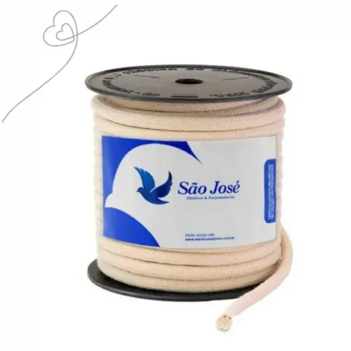 Cordão de Algodão Cru São José (Rolo) - Ideal para Macramê, Artesanato e Costura