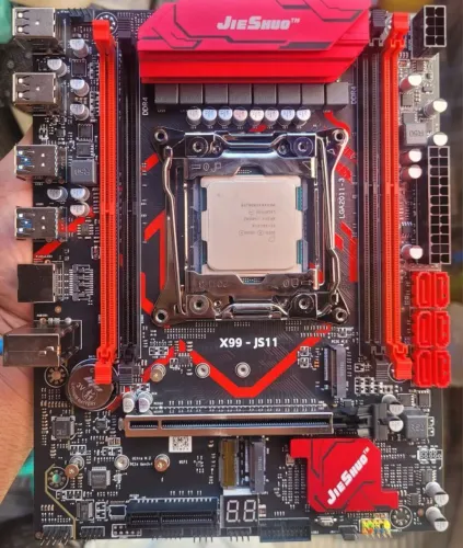 Placa mãe JieShuo JS11 + Módulo TPM2.0 + processador E5-2680 V4.