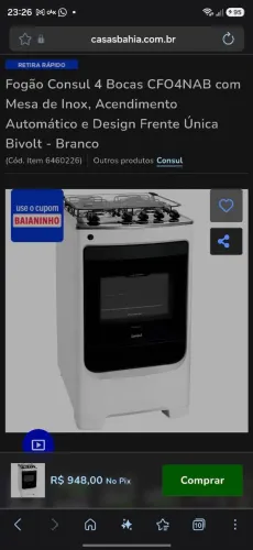 fogão consul 4 bocas 