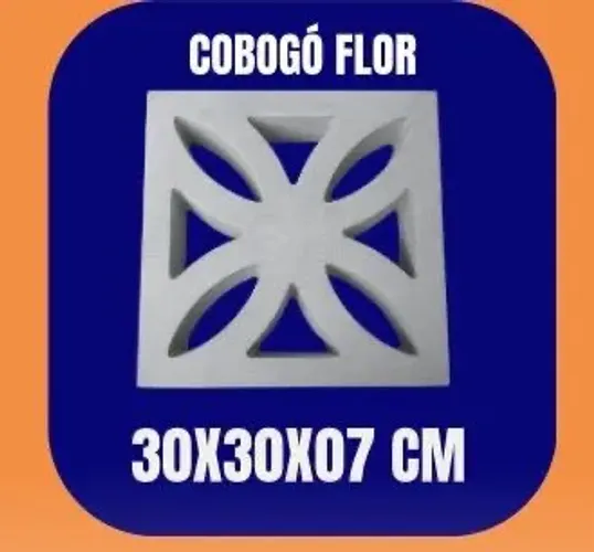 Cobogó flor 30x30x7