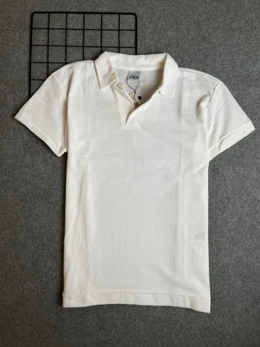 Zara Polo Canelada Branca