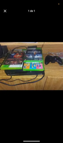 Xbox com jogos e controle