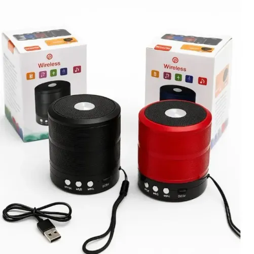 Caixa de Som Mini Bluetooth Speaker Cartão de Memória Pen Drive Rádio FM - R$ 34,99
