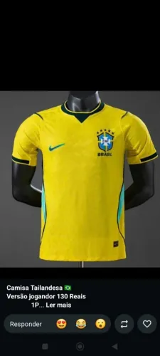 Camisa Brasil Oficial Amarela - Versão Jogador