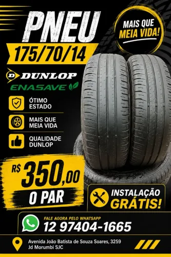 Pneu 175/70/14 Dunlop Enasave  - Mais que meia vida, bom estado