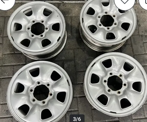 Jogo de Rodas Ferro Hilux Toyota 16 / Roda de Ferro 16 Hilux 6x139,7 / Roda Aro 16 Hilux