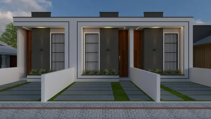 Casa com 2 dormitórios sendo 1 suíte e 1 vaga de garagem em Sombrio/SC