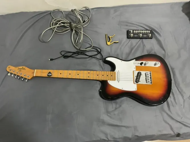 Guitarra Telecaster Tagima Tw55 + pedal de efeito + acessórios