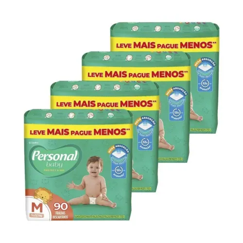Fralda Protect & Sec 6 pacotes 90 fraldas no total 540 Unidade