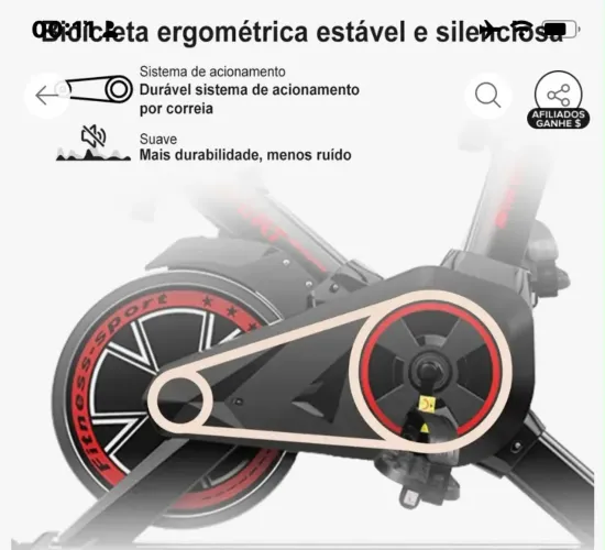 Bicicleta Ergométrica bike academia spinning