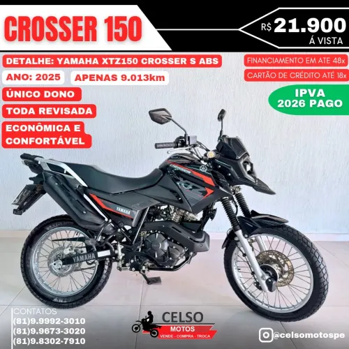 Crosser S 2025 ABS c/9.000km! Extra! Financio 48x aceito sua moto
