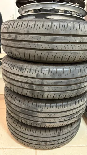 Pneus aro 14 dunlop + rodas Fiat + calotas
