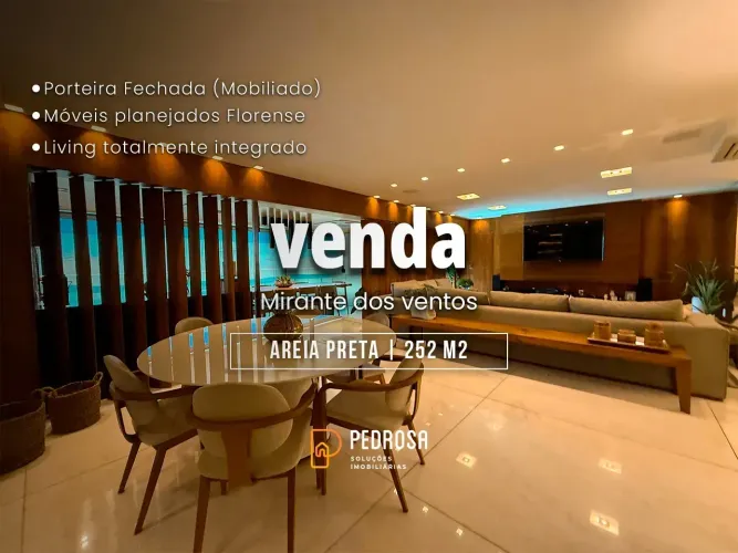 Fantástico apartamento mobiliado com 252 m² e 3 Suítes em Areia Preta Natal/RN