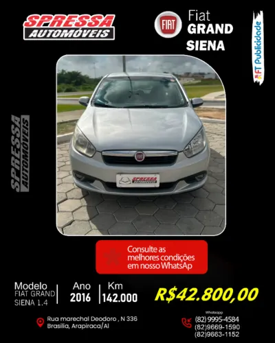 Fiat Grand Siena Attrac. 1.4 EVO F.flex 8V 2016