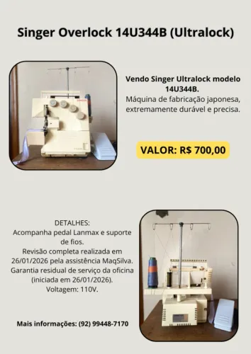Máquina de Costura SINGER OVERLOCK