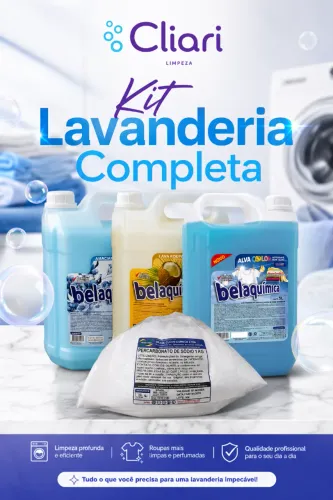 Kit Lavanderia completa produtos de limpeza