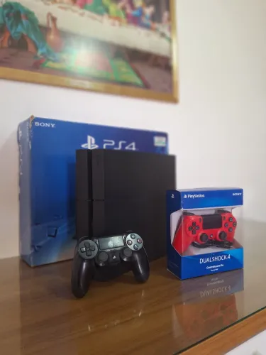 PS4 FAT 500 GB | 2 CONTROLES E 4 JOGOS | IMPECÁVEL COM CAIXA !