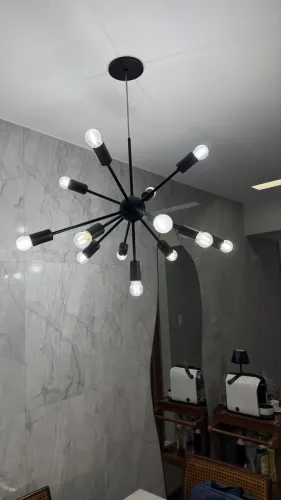 Lustre pendente com 12 lâmpadas