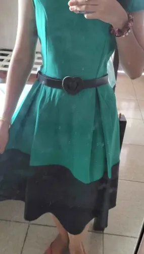 Vestido verde bandeira