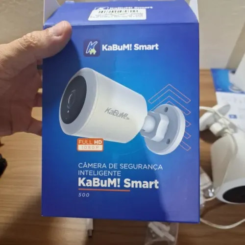 Câmera de Segurança Inteligente KaBuM! Smart 500 1080P Detecção de Movimento Visão Noturna