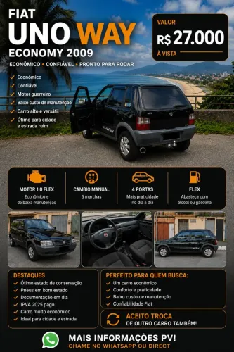 Fiat Uno Mille WAY Economy 1.0 F.flex 4P 2009