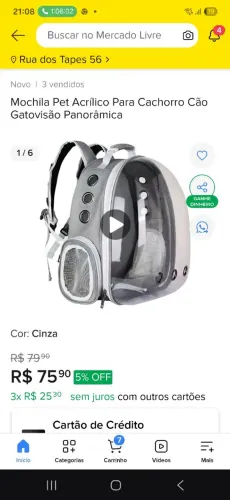 Bolsa transporte pet